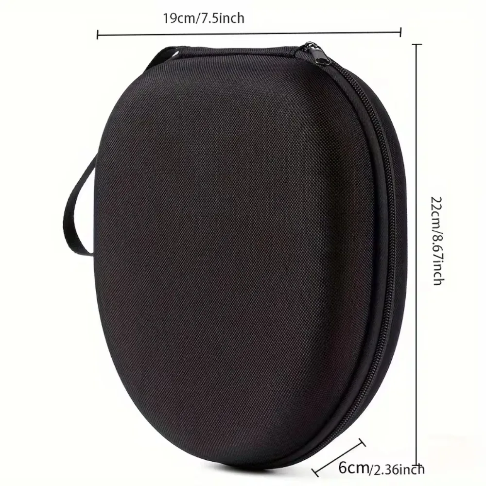 sac de rangement antichoc pour écouteurs avec fermeture éclair, étui de protection pour écouteurs supra-auriculaires et de studio, 1 pièce