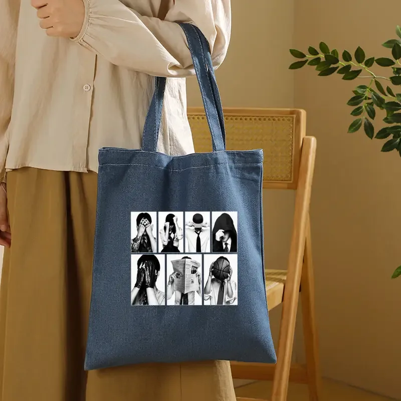 sac fourre-tout en jean arirang world tour 2026, cadeau pour fans kpop, sac à bandoulière grande capacité pour femme, idéal pour la plage, les sorties, les voyages et le shopping