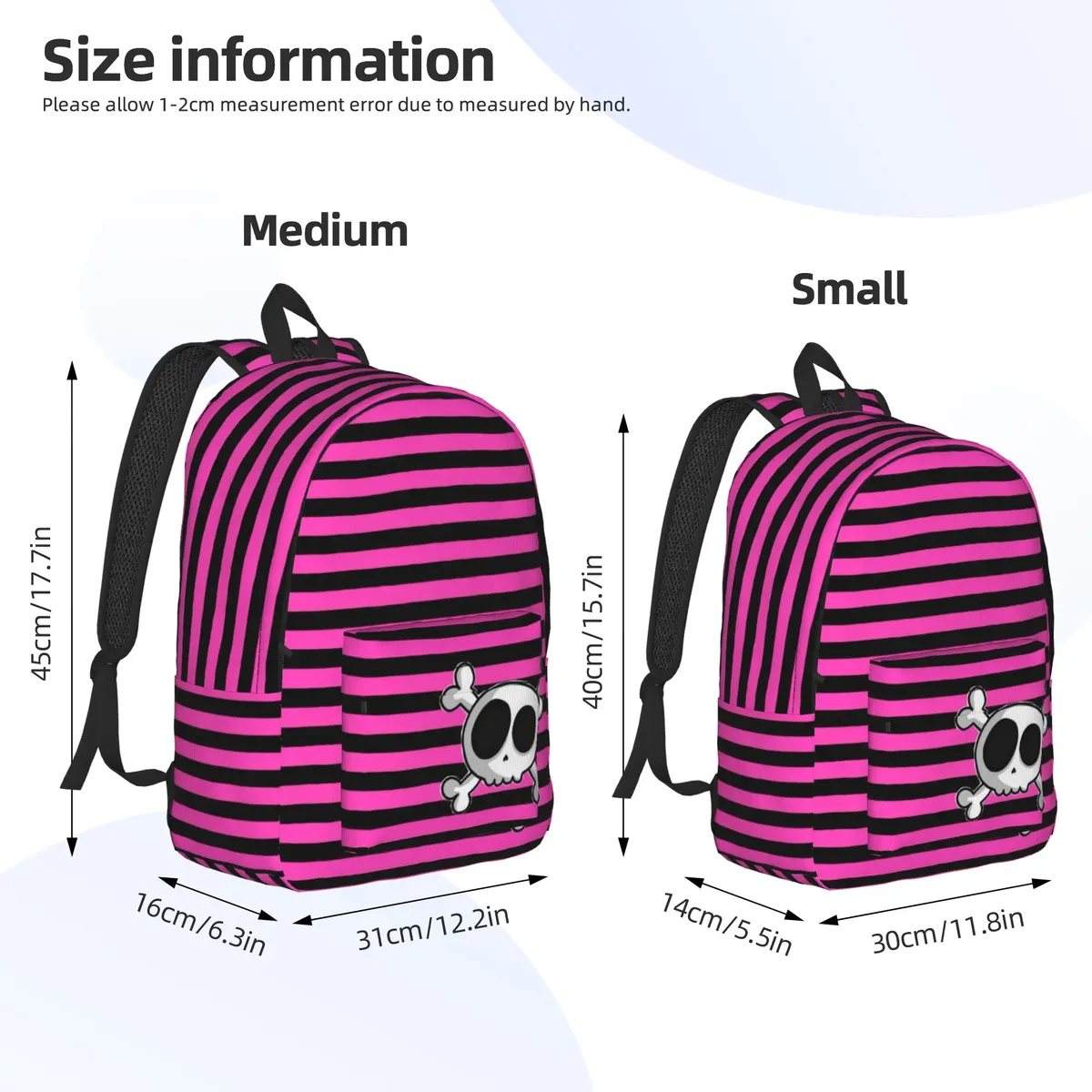 sac à dos punky pink emo, style outdoor, design étudiant, respirant, joli sac à dos scolaire