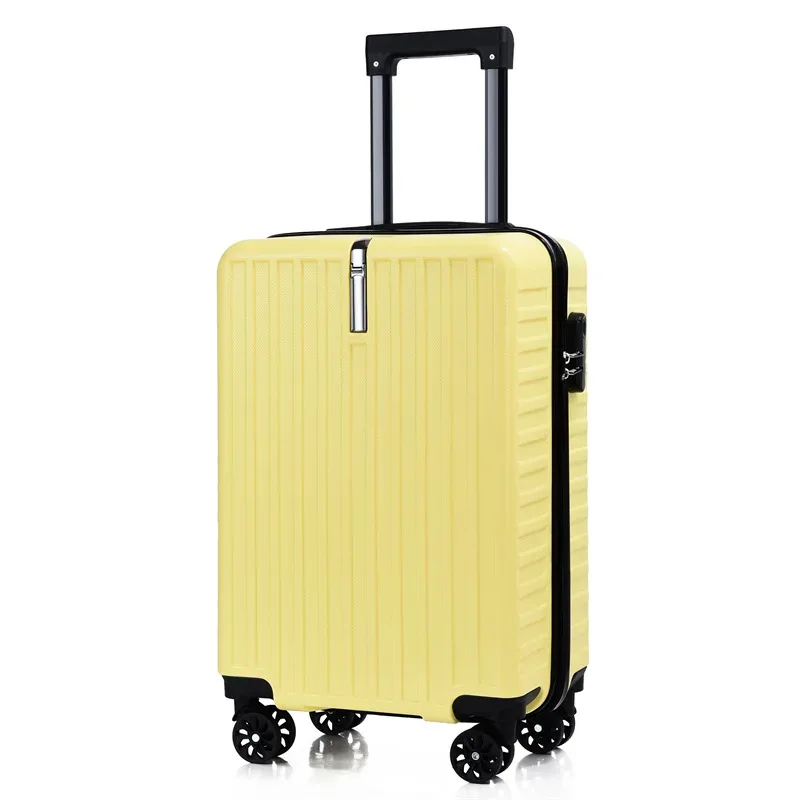 nouveau bagage de 20 pouces, valise à roulettes, valise de voyage, boîte de rangement à coque rigide, fermeture à glissière, rangement en couches