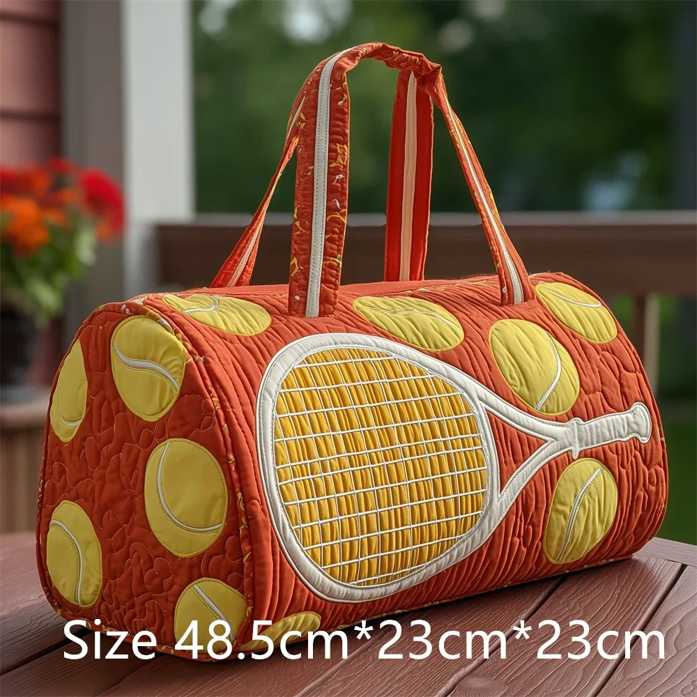 sac de sport matelassé imprimé en 3d pour raquette de tennis, grande capacité, sac de voyage et de sport, sac de week-end tendance pour hommes et femmes