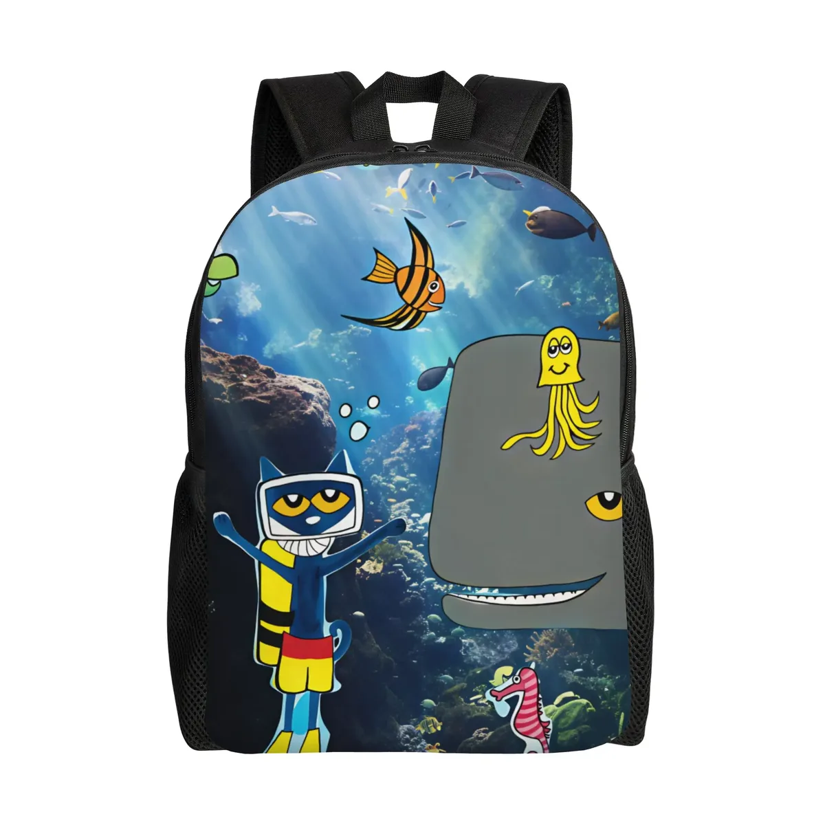 sac à dos pete cat, sacs à dos de loisirs pour femmes, sacs de camping respirants, sacs d'école secondaire, sac à dos coloré
