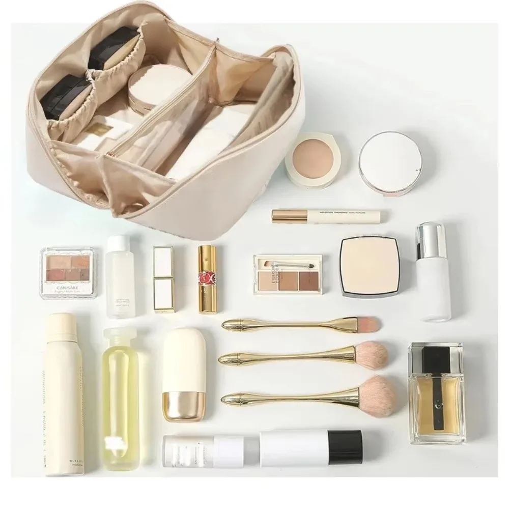 organisateur de maquillage, trousse de toilette pour femme, étui de rangement pour maquillage, pochette de luxe pour femme, sac cosmétique, sac organisateur de voyage avec fermeture éclair