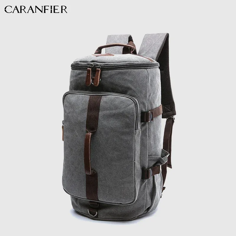 caranfier sacs de voyage pour hommes sacs à main de week-end en toile multifonctionnels unisexe grande capacité sac à dos extérieur paquets de bagages sacs