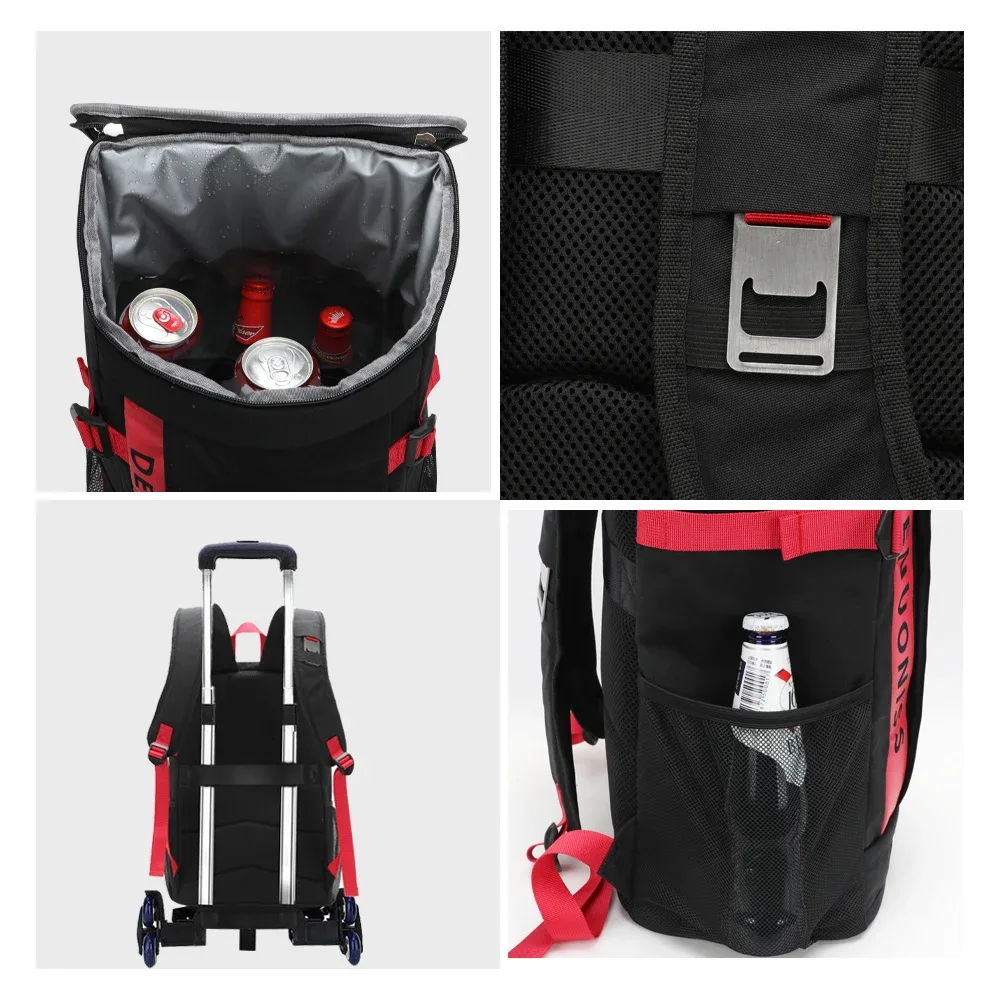 denuoniss dernier grand sac isotherme sac à dos bande réfléchissante conception camping réfrigérateur sac isolé sac thermique pour voyage