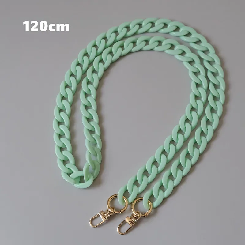 nouvelle chaîne de sac à main femme tendance, accessoire mignon en résine acrylique verte, sangle de luxe pour sac à bandoulière et pochette femme