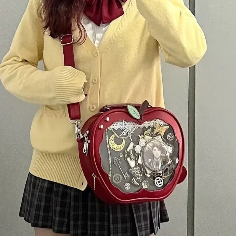 nouvelle fille harajuku niche design pomme sac à bandoulière sac à main style doux mignon ulzzang ita sac y2k sac à dos style preppy itabag