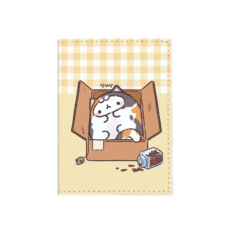 nouveau porte-passeport de dessin animé chat doux, en cuir pu de super qualité pour femmes et hommes, housse de passeport, porte-cartes d'identité
