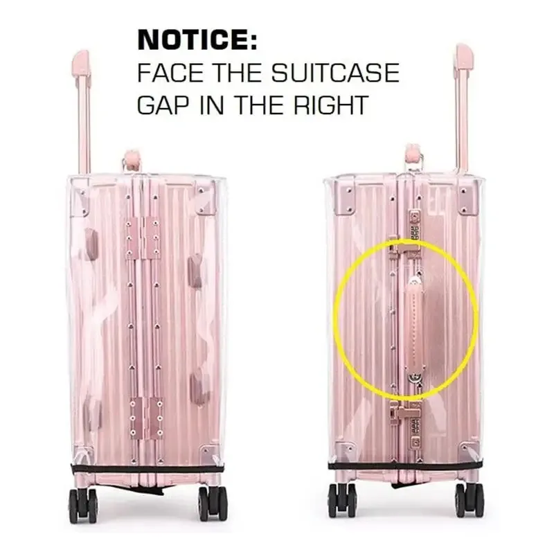 1 housse de protection transparente en pvc pour bagages, protection universelle anti-poussière et anti-rayures pour valises de 20 à 28 pouces