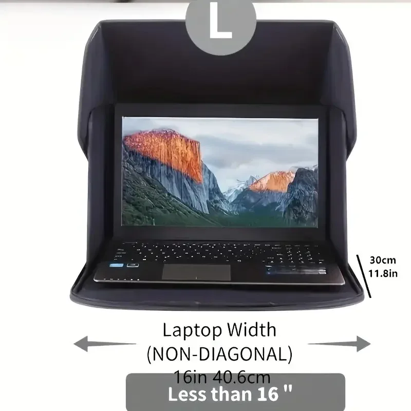 sac pour ordinateur portable pliable 2026 avec pare-soleil et protection de confidentialité anti-reflet, idéal pour le travail en extérieur et les trajets quotidiens, pour ordinateurs portables de 16 pouces