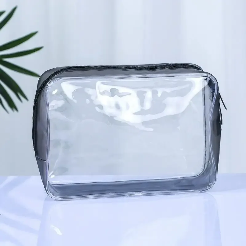 sac cosmétique transparent coloré pour femmes, sac de maquillage en pvc, sac de toilette en gelée, grande capacité, organiseur de cosmétiques de voyage, pochette de maquillage