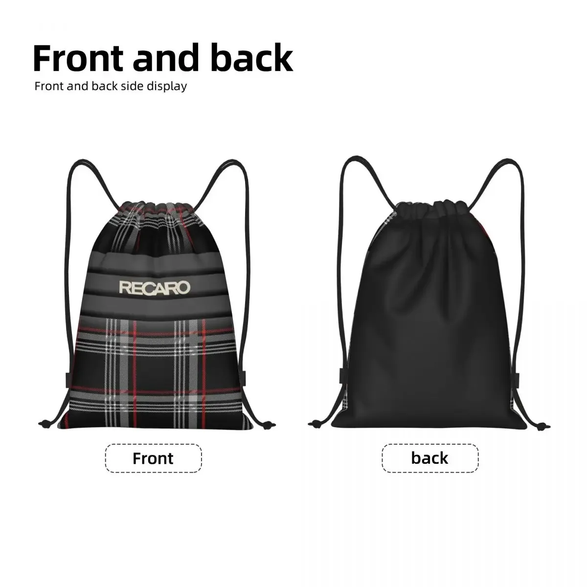 Sac à cordon Recaros personnalisé pour femmes et hommes, sac à dos de sport Portable, sacs à dos d'entraînement