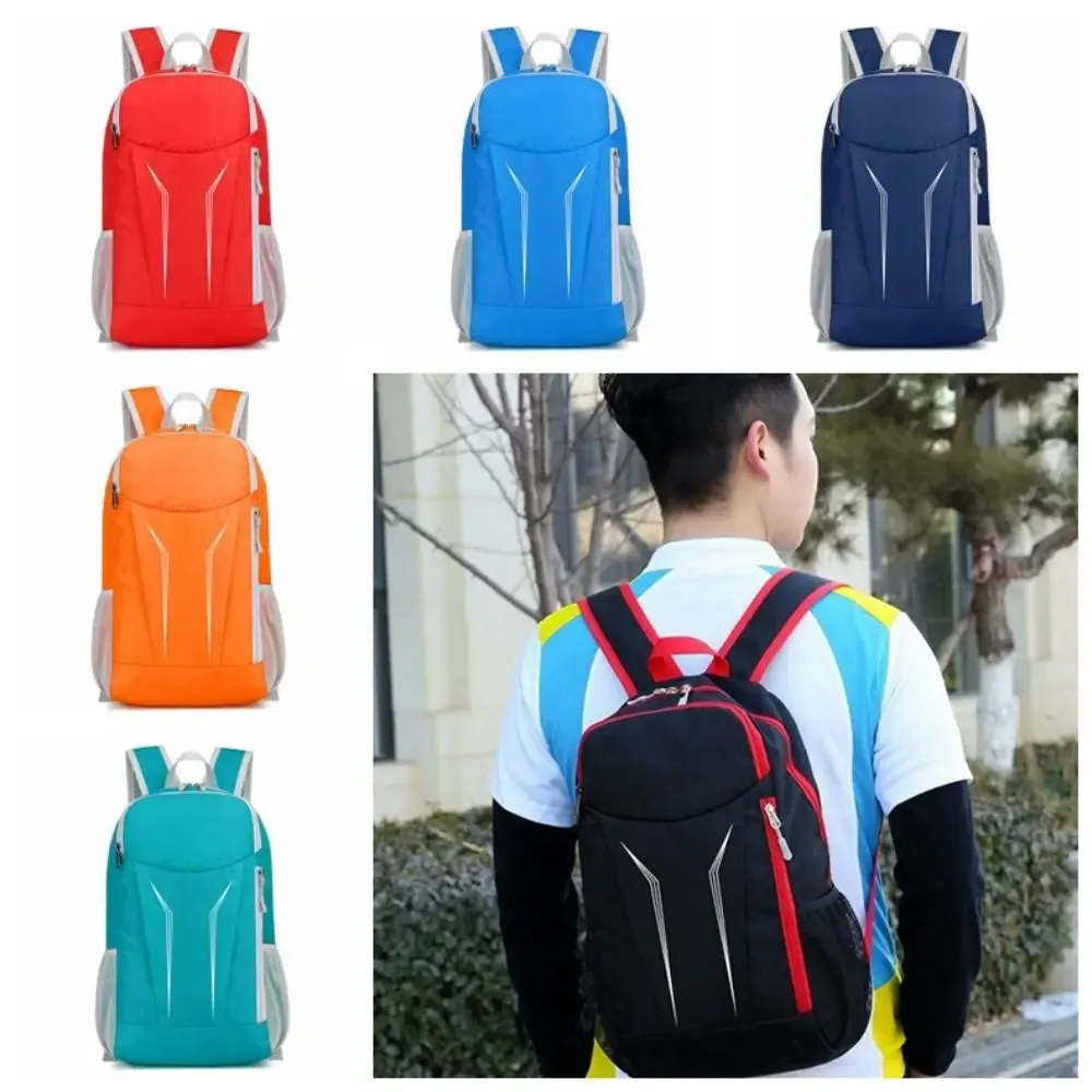 sac à dos de montagne pliable simple avec fermeture éclair, grande capacité, sac à dos de cyclisme en nylon imperméable, sac à dos de voyage pour femmes
