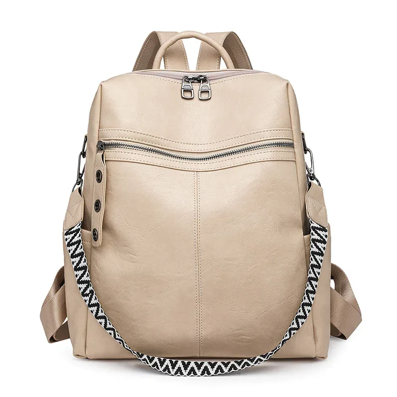 sac à dos de voyage antivol en cuir pu pour femme, nouvelle collection automne-hiver 2025, imperméable, tendance, rétro, grande capacité, voyage