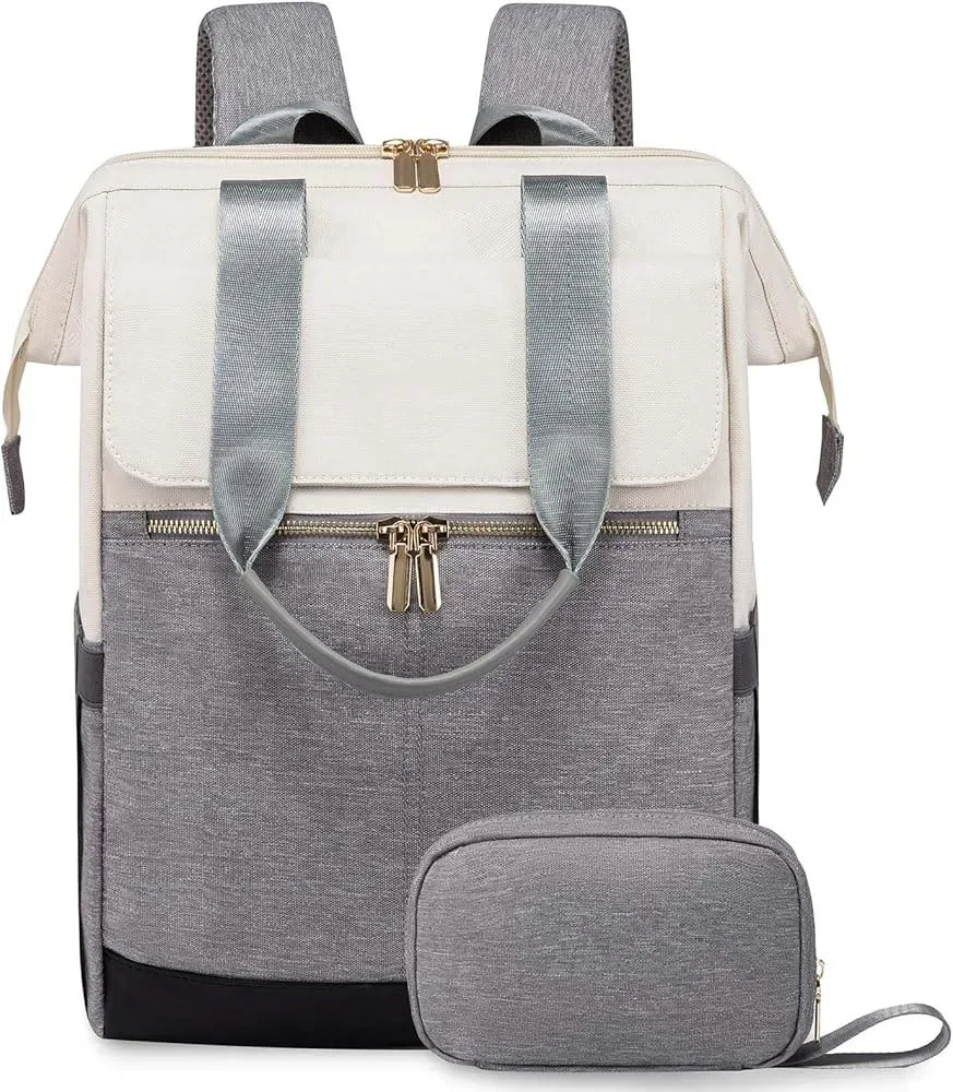 nouveau sac à dos polyvalent et simple pour femme, idéal pour les voyages transfrontaliers, grande capacité, couleur crème