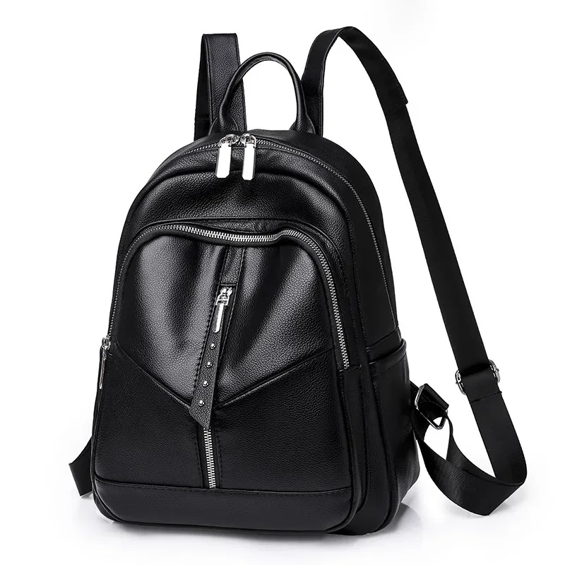 sac à dos pour femmes en cuir pu, sac à dos pour dames, sacs d'école pour filles, sac à dos de voyage grande capacité, mochila pour femmes