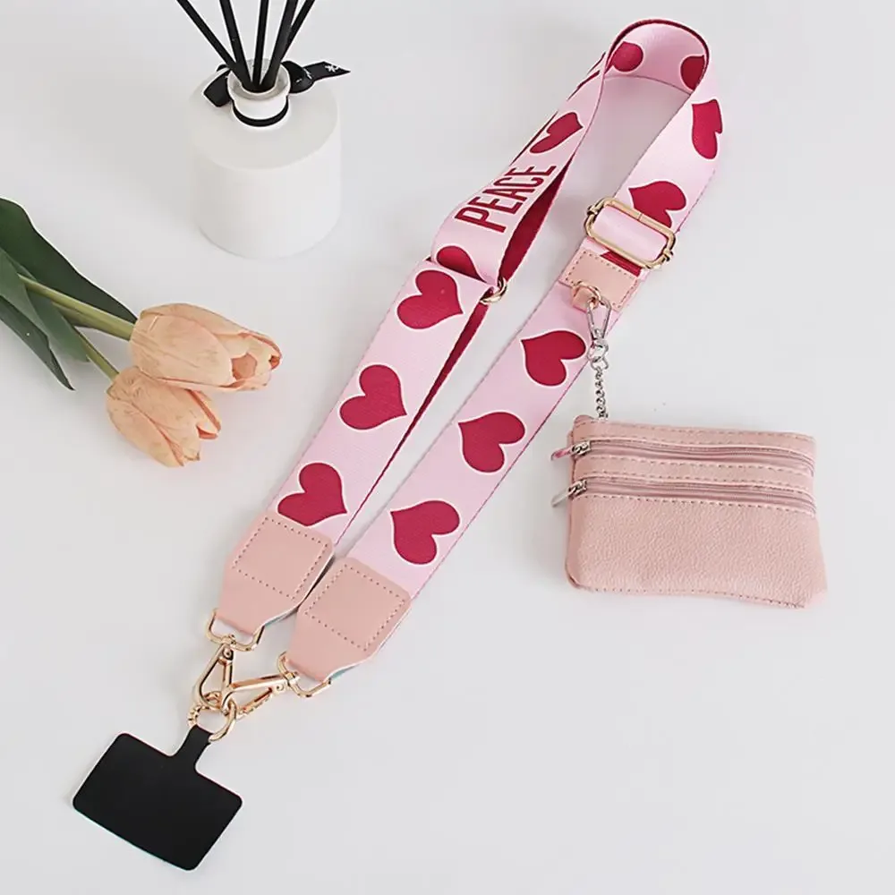 lanière réglable pour téléphone portable, 4 pièces/ensemble, avec portefeuille, clip anti-perte et sangle go pour téléphone, sangle de sac à bandoulière pour dames