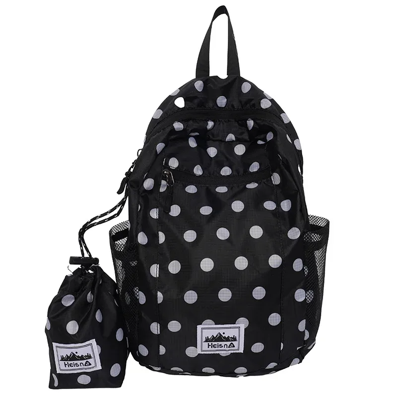 sac à dos décontracté à pois pour femme, idéal pour les voyages, le sport en plein air, l'escalade, le transport quotidien et les loisirs