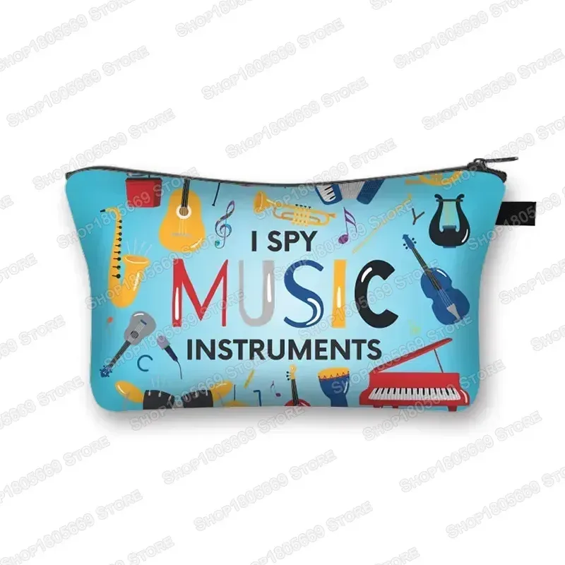 trousse à cosmétiques pour notes de musique pour femmes, sac de maquillage pour piano, jemakeup, sacs de rangement pour femmes pour le voyage, organisateurs de cosmétiques, sac cadeau