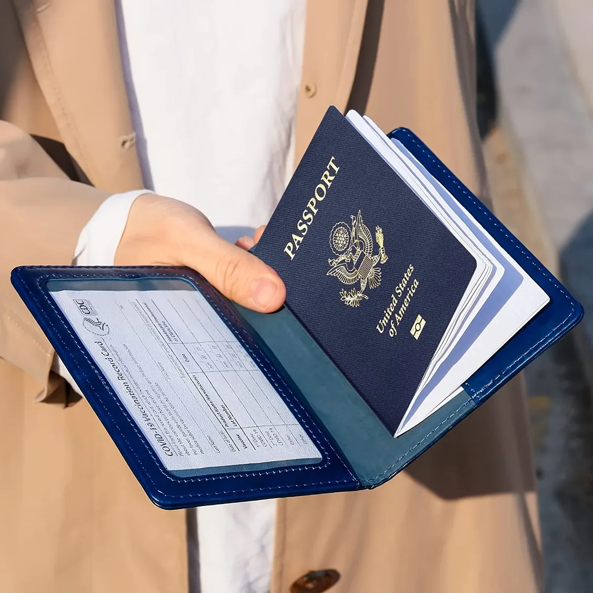 Couverture de porte-passeport, portefeuille essentiel de voyage, blocage RFID, étui pour cartes en cuir, indispensable pour voyage International, accessoire de voyage