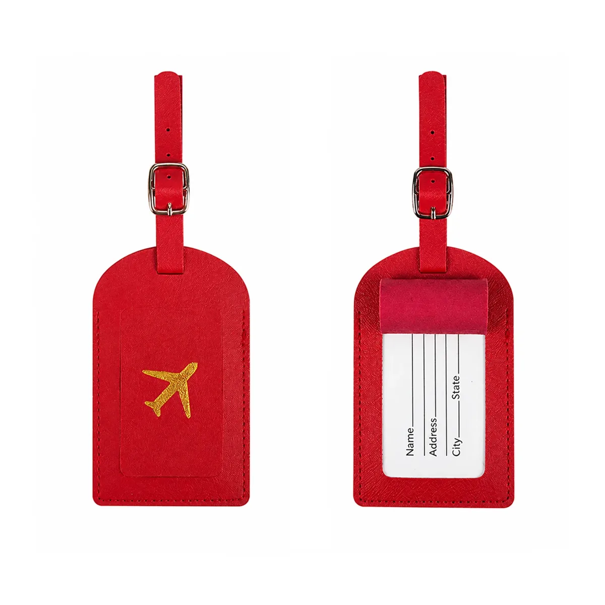 ensemble porte-passeport et étiquette de bagage en cuir pu avec blocage rfid, organiseur de documents de voyage pour les voyages d'affaires et de vacances