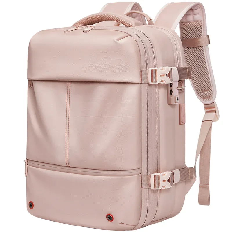 Sac à dos à compression sous vide pour femmes, sac de voyage de grande capacité avec séparation humide et sèche, sac à bandoulière extensible