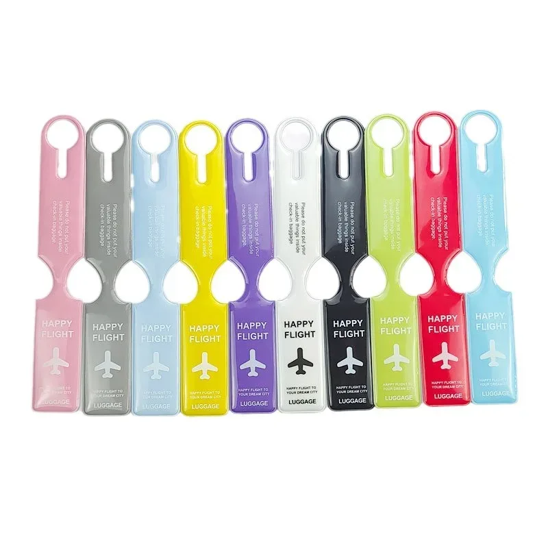 Étiquettes de bagage en PVC pour avion, carte d'embarquement, étiquettes de valise Anti-perte, étiquette de bagage, nom, identification, adresse, accessoires de voyage