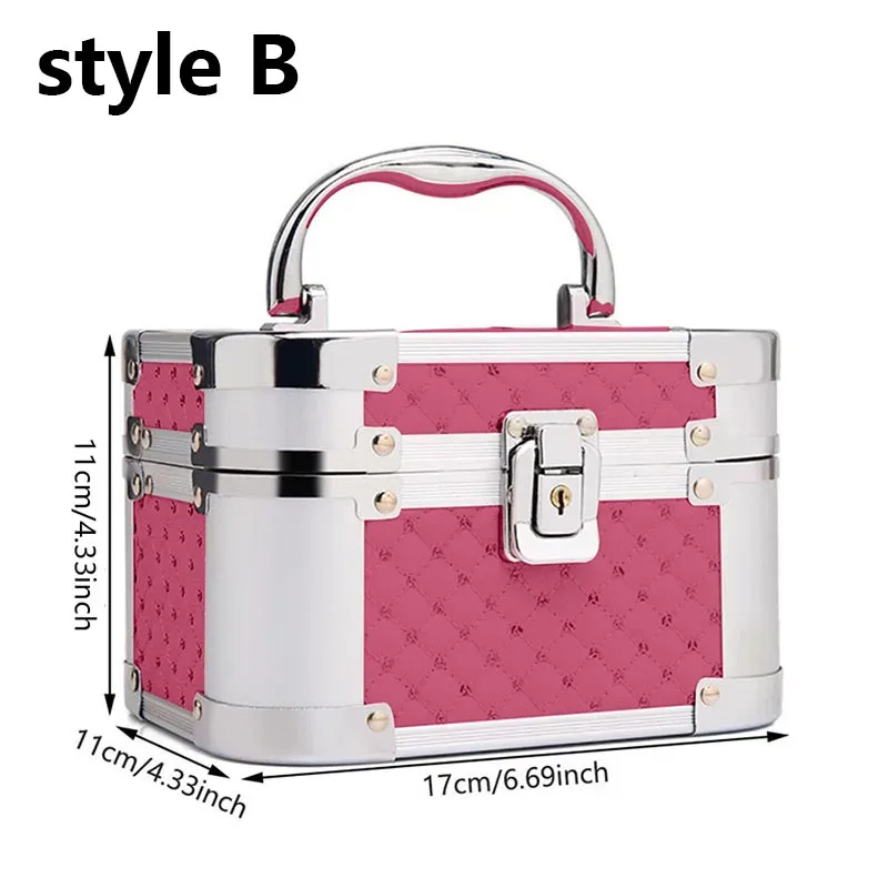trousse de maquillage professionnelle portable avec miroir lumières led, boîte de rangement de cosmétiques en alliage de voyage, fournitures d'outils de maquillage pour salon de beauté