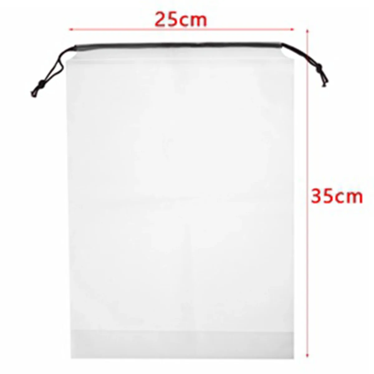 sac de rangement transparent à cordon de serrage, 1 pièce, sac de rangement pour chaussures de voyage, serviettes, mat, anti-poussière, étanche, sac de rangement d'épicerie