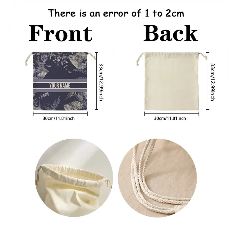 sac en toile pour épaules, poches à cordon de serrage, sac à dos de shopping personnalisé pour étudiant, pochette en coton pour salle de sport, sac de rangement de voyage