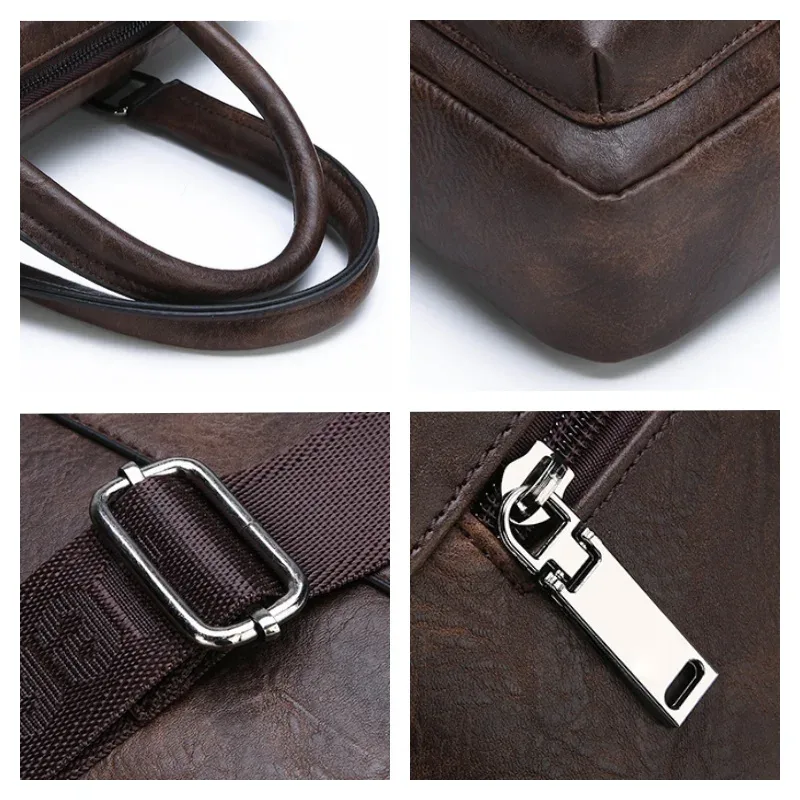 porte-documents tendance minimaliste pour hommes, sac à bandoulière de bureau de grande capacité, sacs à main étanches pour ordinateurs portables d'affaires, sac à bandoulière pour les déplacements