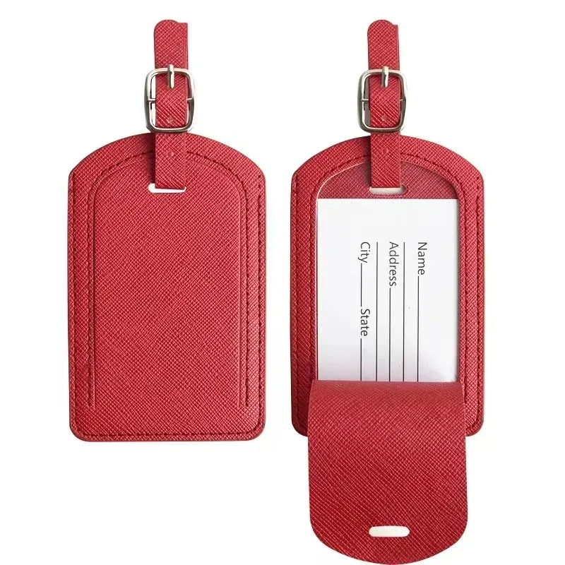 lettres personnalisées saffiao étiquette de bagage en cuir pu vente en gros personnaliser initial accessoires de voyage femmes hommes valise étiquette de carte de nom