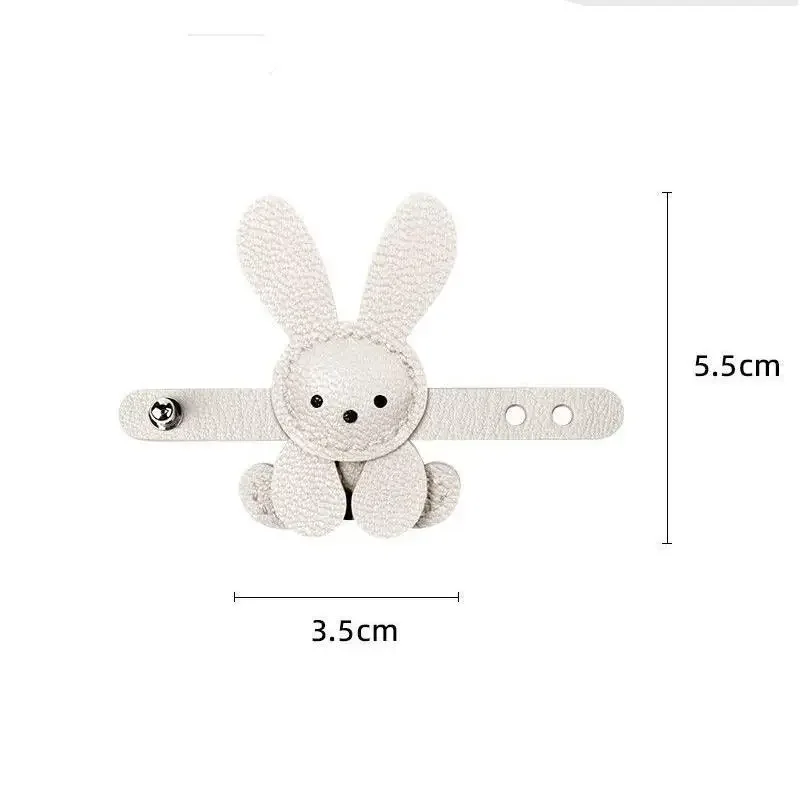 1 breloque de sac en forme de lapin mignon - cuir synthétique léger avec boucle en acier inoxydable, adorable motif de lapin pour sacs à dos
