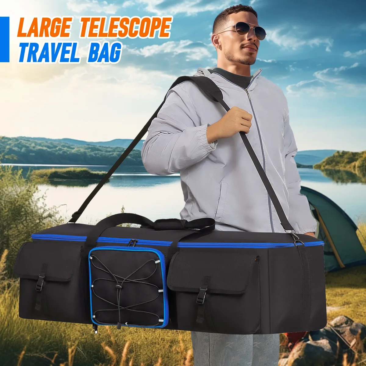 Grand sac de télescope 40 pouces, mallette de transport pour trépied, sac de rangement rembourré pour télescope, accessoires de télescope, étui de transport