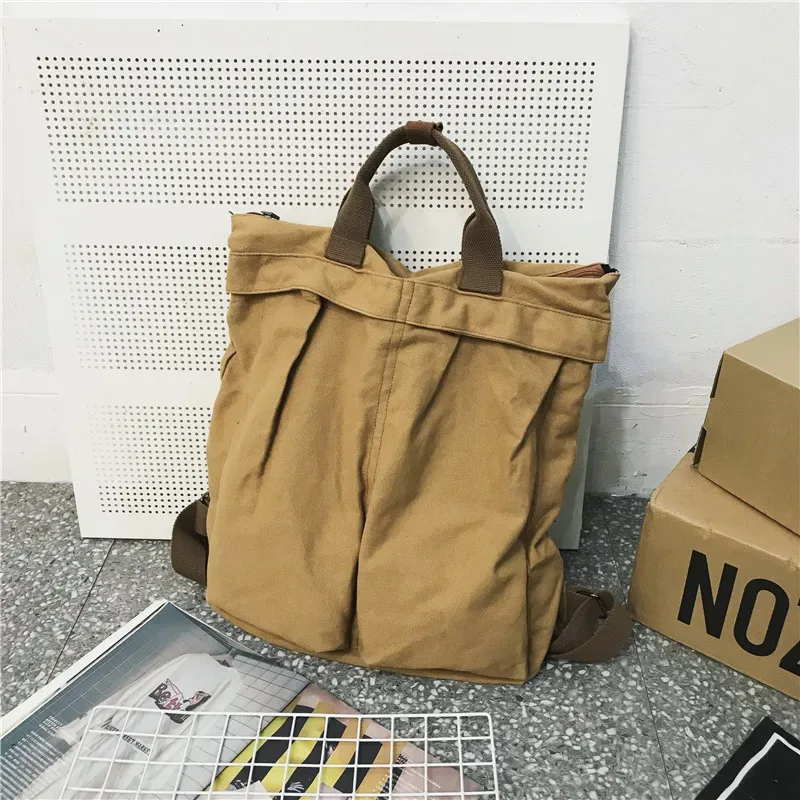 Sac à dos en toile pour hommes et femmes, sac d'école grande capacité pour étudiants, sac à dos tendance pour ordinateur portable, sac à dos de voyage et de plein air pour le printemps