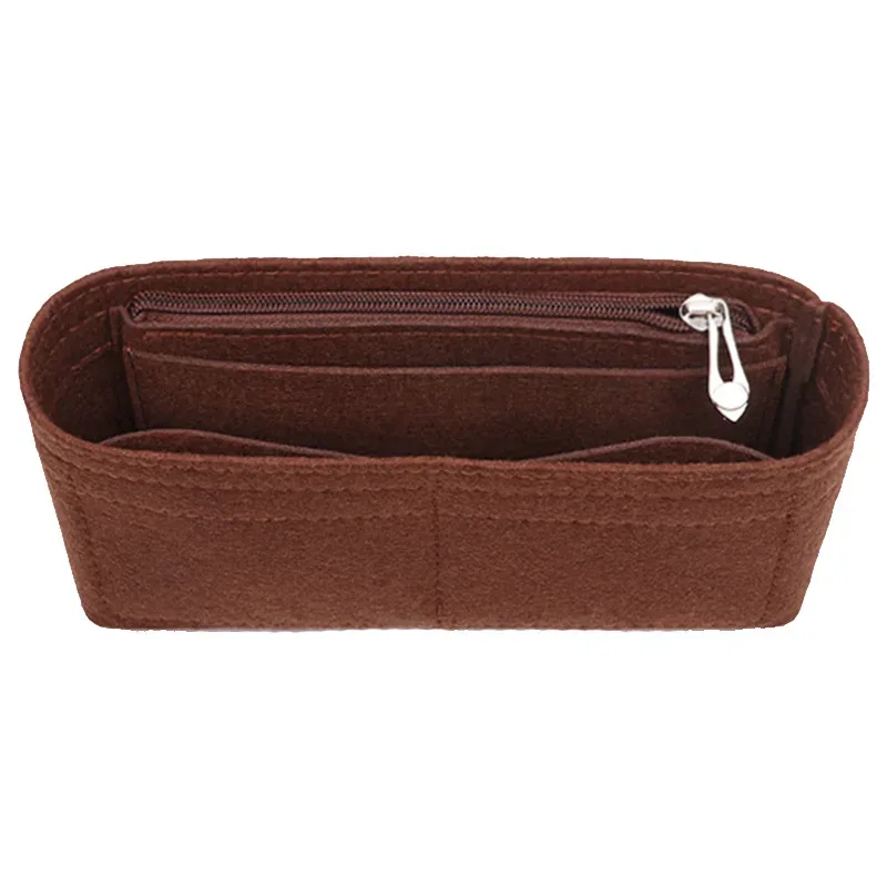 organisateur de sac à main en feutre avec fermeture éclair pour petits sacs à bandoulière, doublure de sac à main, organisateur de sac pour femmes