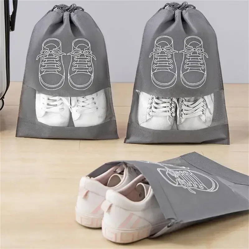 sac de rangement pour chaussures, 5/10 pièces, organisateur de placard, sac portable de voyage non tissé, poche étanche pour vêtements, sac suspendu à tirage classifié