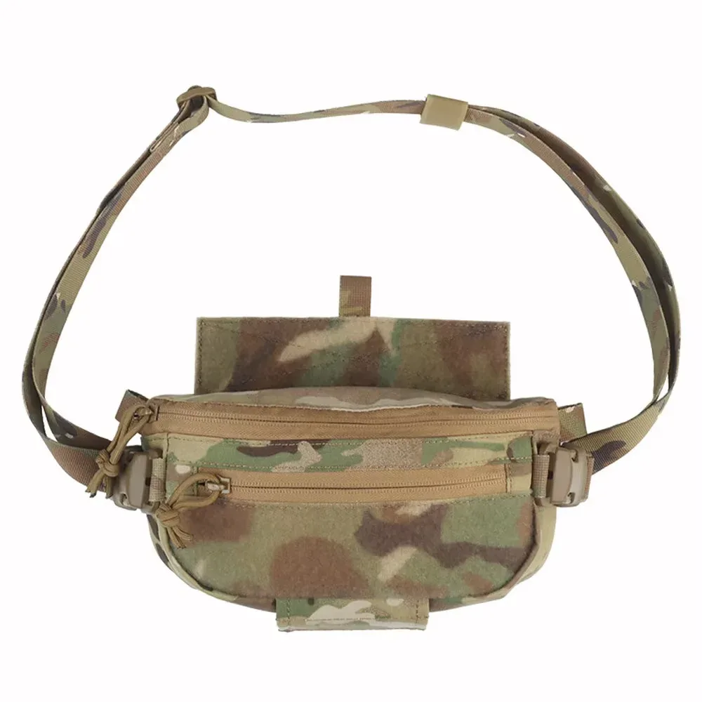 pochette d'accessoires pour gilet tactique, pack d'extension, double usage, sac abdominal inférieur multifonction, sac à bandoulière simple