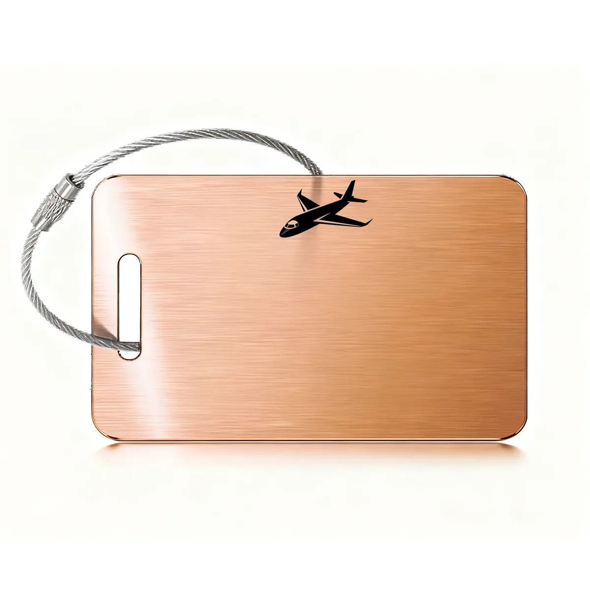 étiquette de bagage avec texte personnalisé, étiquette de valise personnalisée en acier inoxydable, accessoires de voyage anti-perte, étiquettes d'identification de gravure laser
