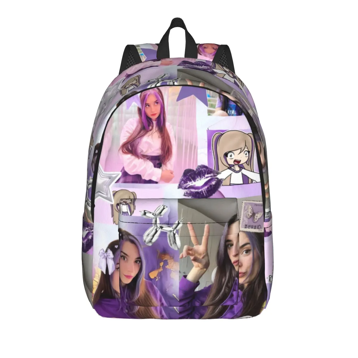 sac à dos orange hug star art lyna vallejos, sacs à dos de randonnée unisexes en polyester, grands sacs d'école décontractés