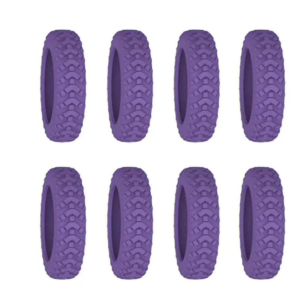 chaussures de roulette de bagage de voyage en silicone, son silencieux, pièces de valise, essieux, housse de protection de roues, ensemble de 8 pièces