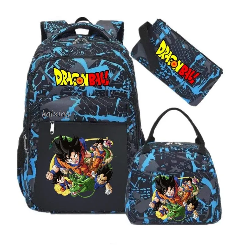 sac à dos camouflage dragon ball pour filles, sac de retour à l'école pour étudiants, poches pour garçons, capacité pour adolescents, sac à dos pour ordinateur portable, harajuku mochilas
