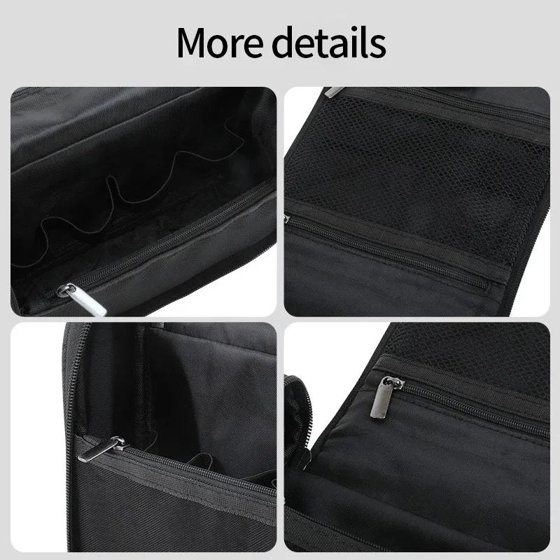 sacs de toilette de voyage multifonctions suspendus pour hommes, poches portables, résistant à l'eau, kit de rasage portable, sacs de rangement de maquillage