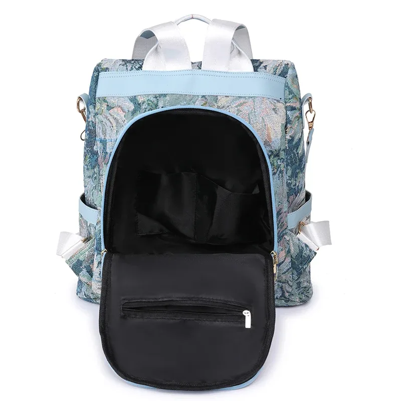 nouveau sac à dos femme tendance 2026 en nylon, grande capacité, pour l'école, le shopping et les voyages, sac décontracté pour femme
