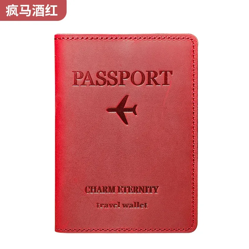 porte-passeport universel pour femmes et hommes, blocage rfid, étui de voyage fin, pochette en cuir véritable, housse de passeport, portefeuille de voyage