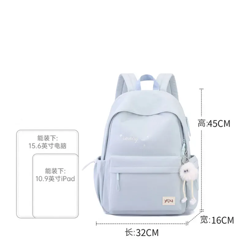 Sac à dos tendance 2026 pour femme, grande capacité, étanche, pour l'université, sac d'école pour ordinateur portable, sac de voyage mignon pour fille
