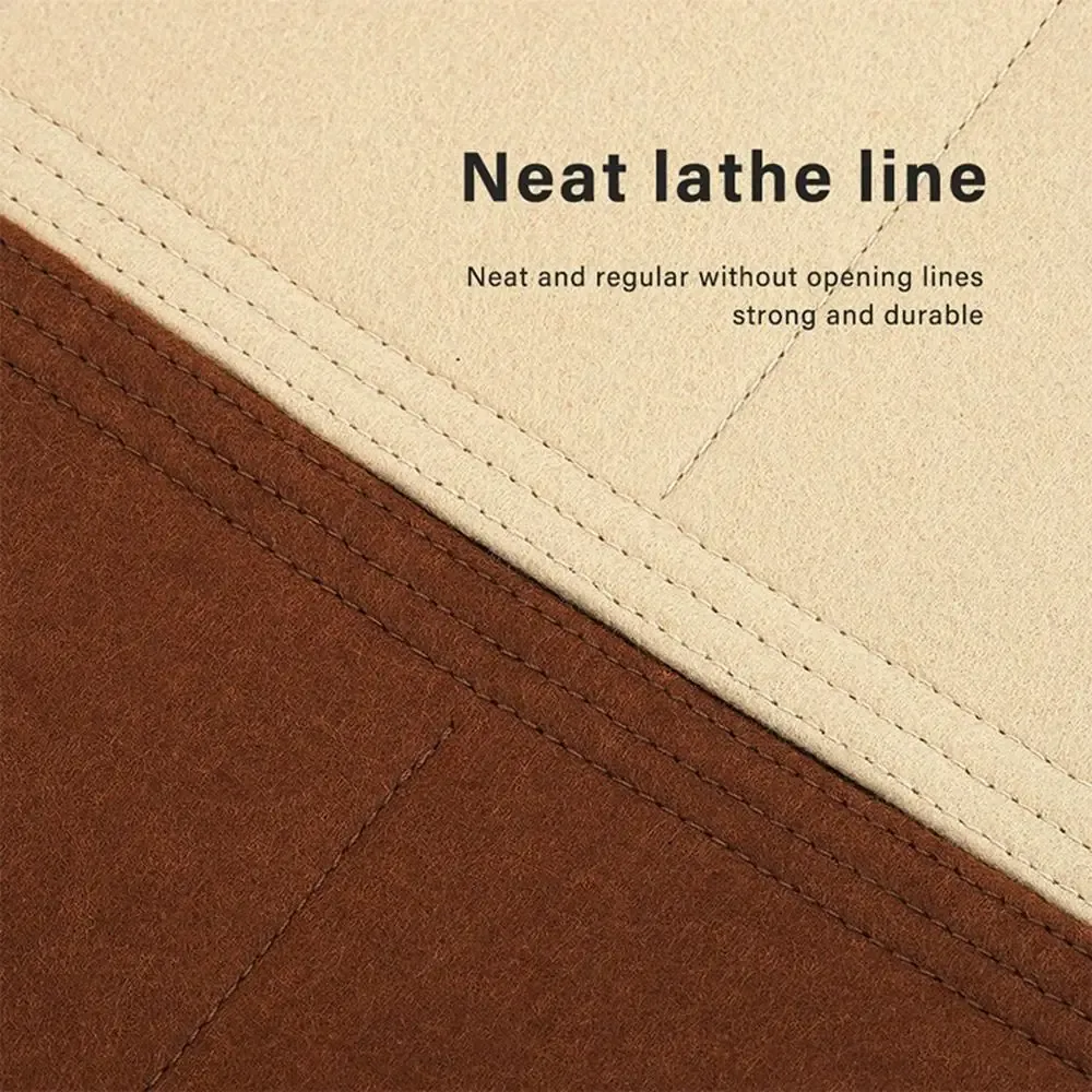 sac d'insertion en feutre grande capacité avec fermeture éclair, organisateur de sac à main multi-poches, sac intérieur doublé pour lv speedy25/30/35/gentlewoman