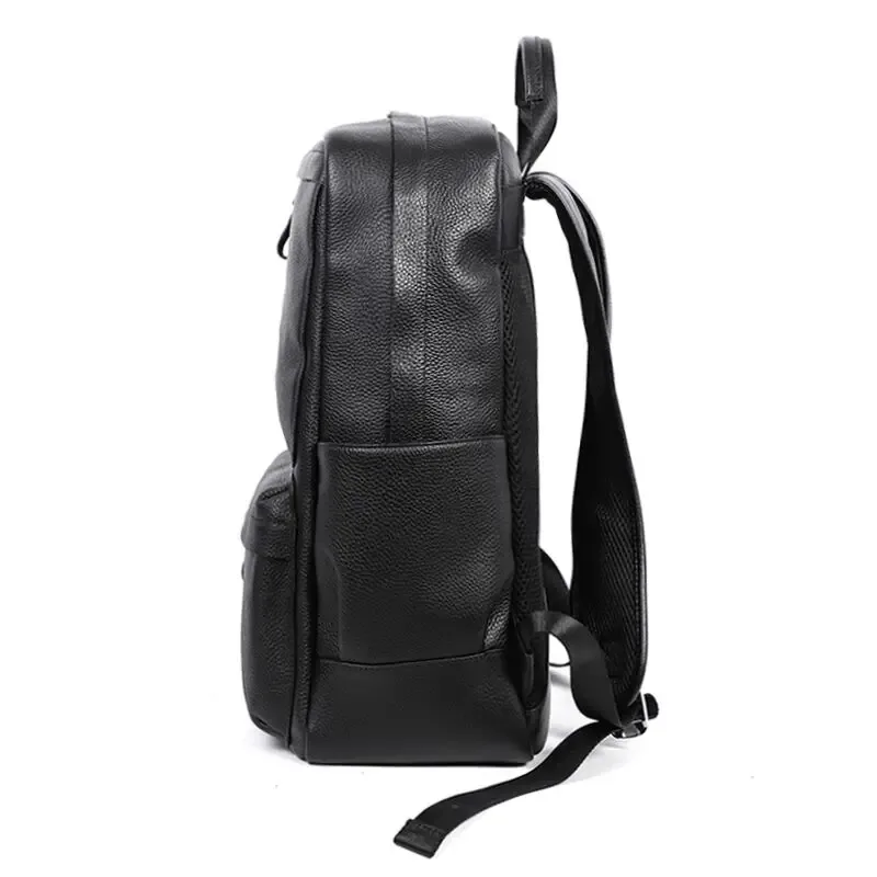 sac à dos en cuir véritable pour homme, peau 100% naturelle, grande capacité, sac pour ordinateur portable 15.6 ", sacs de voyage pour homme, sac d'école pour adolescent