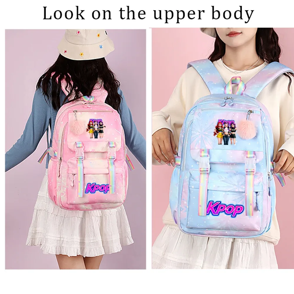 ensemble de 4 sacs à dos à motif de groupe de filles k-pop, le cadeau parfait pour les fans de k-pop