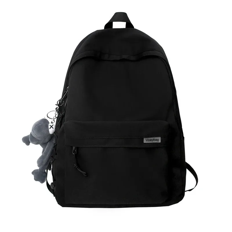 sac à dos pour femmes, couleur unie, grande capacité, décontracté, sac d'école pour étudiants, sac unisexe pour ordinateur portable, nouvelle mode